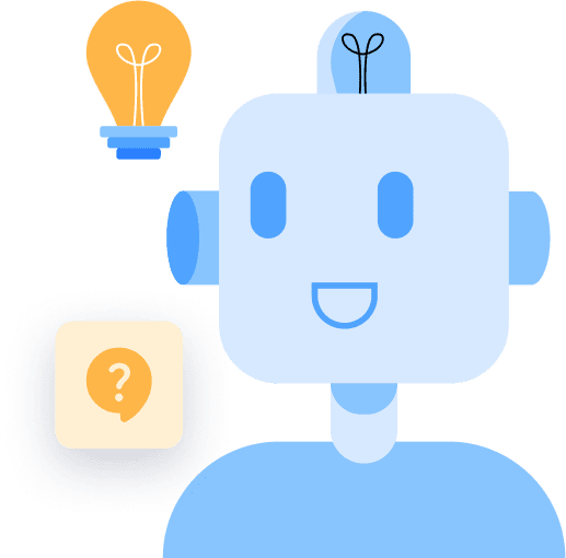 Drawing of a robot smiling